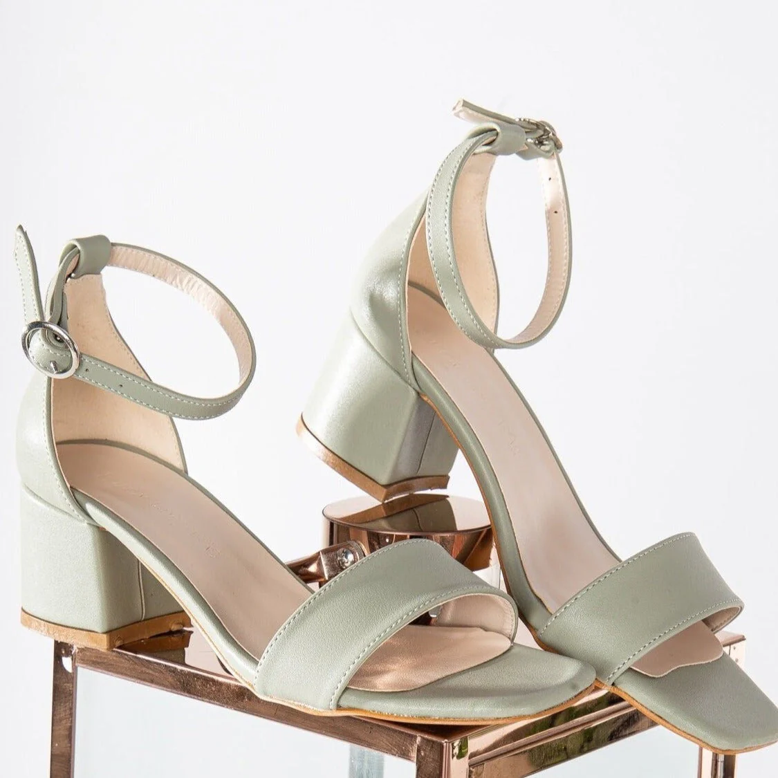 Iva - Sage Green Low Heel - Image 3