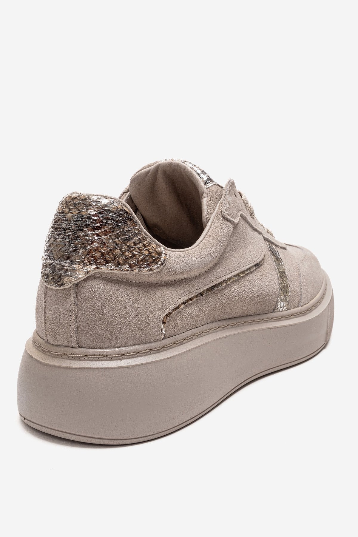 IVARA - Beige Suede Genuine Leather Everyday Sneaker (Women) - Image 5