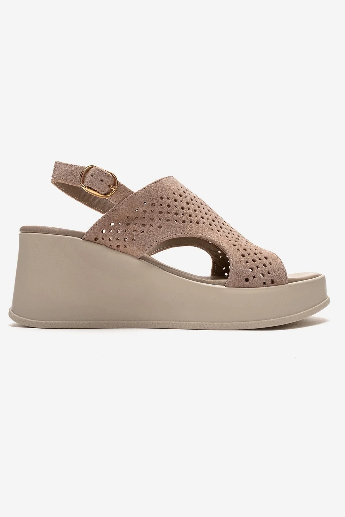 JADIRA - Beige Genuine Leather Platform Sandal (Women) - Image 4