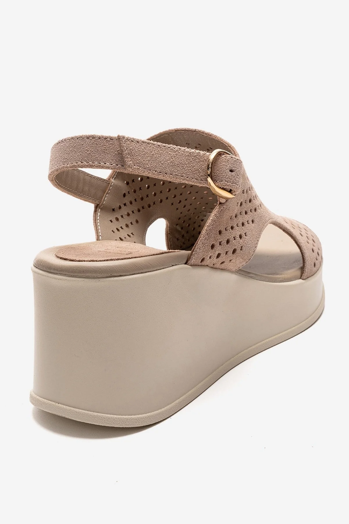 JADIRA - Beige Genuine Leather Platform Sandal (Women) - Image 5