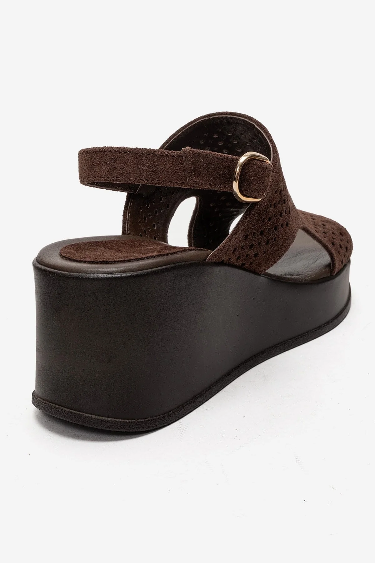 Jadira - Brown Genuine Leather Wedge Heel Sandal (Women) - Image 5