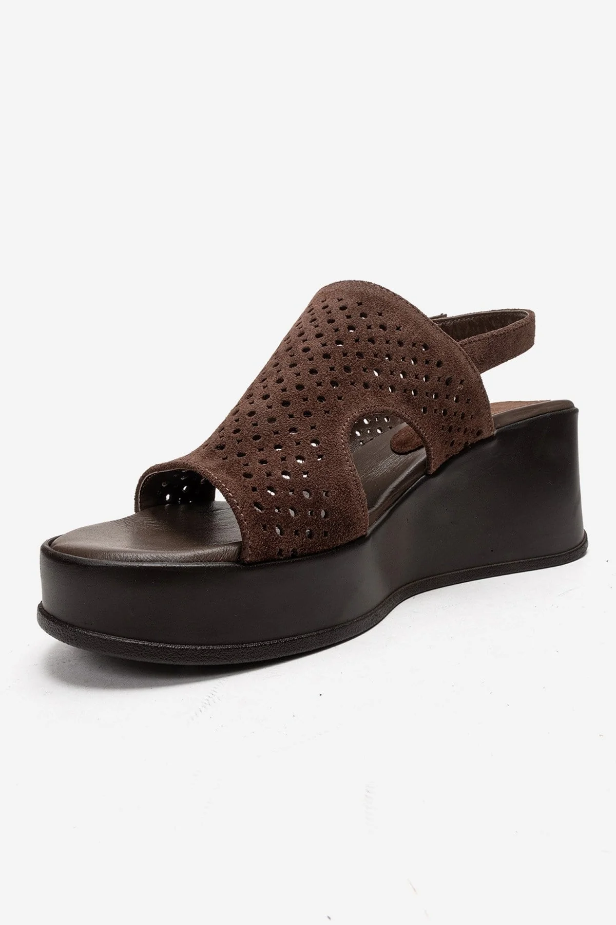 Jadira - Brown Genuine Leather Wedge Heel Sandal (Women) - Image 6