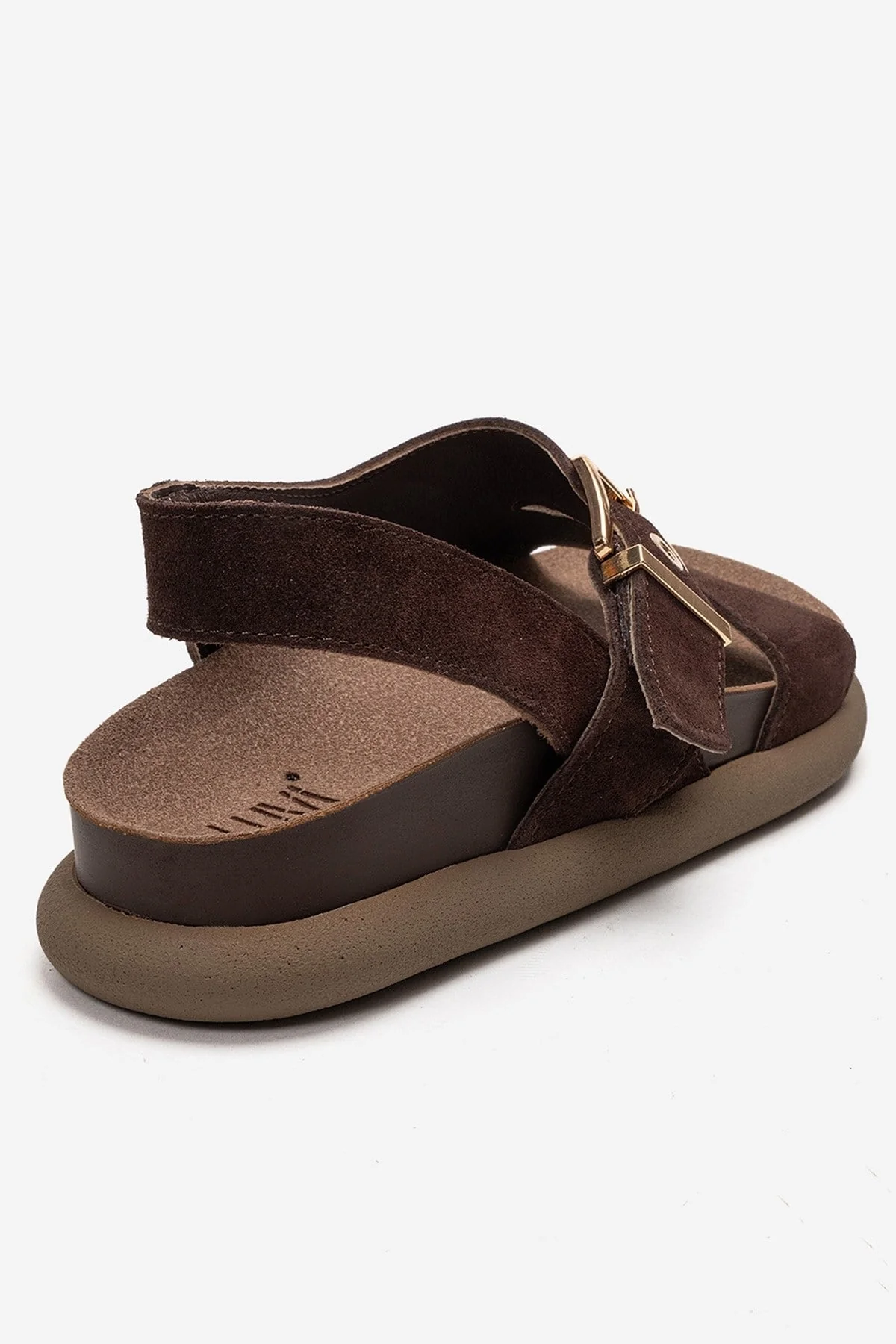 Jalven - Brown Genuine Suede Leather Sandal (Women) - Image 5