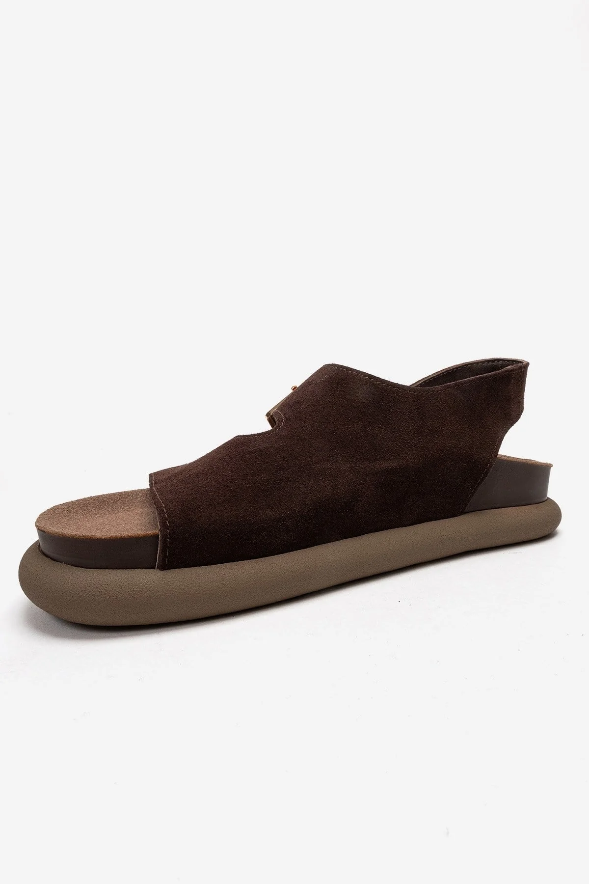 Jalven - Brown Genuine Suede Leather Sandal (Women) - Image 6