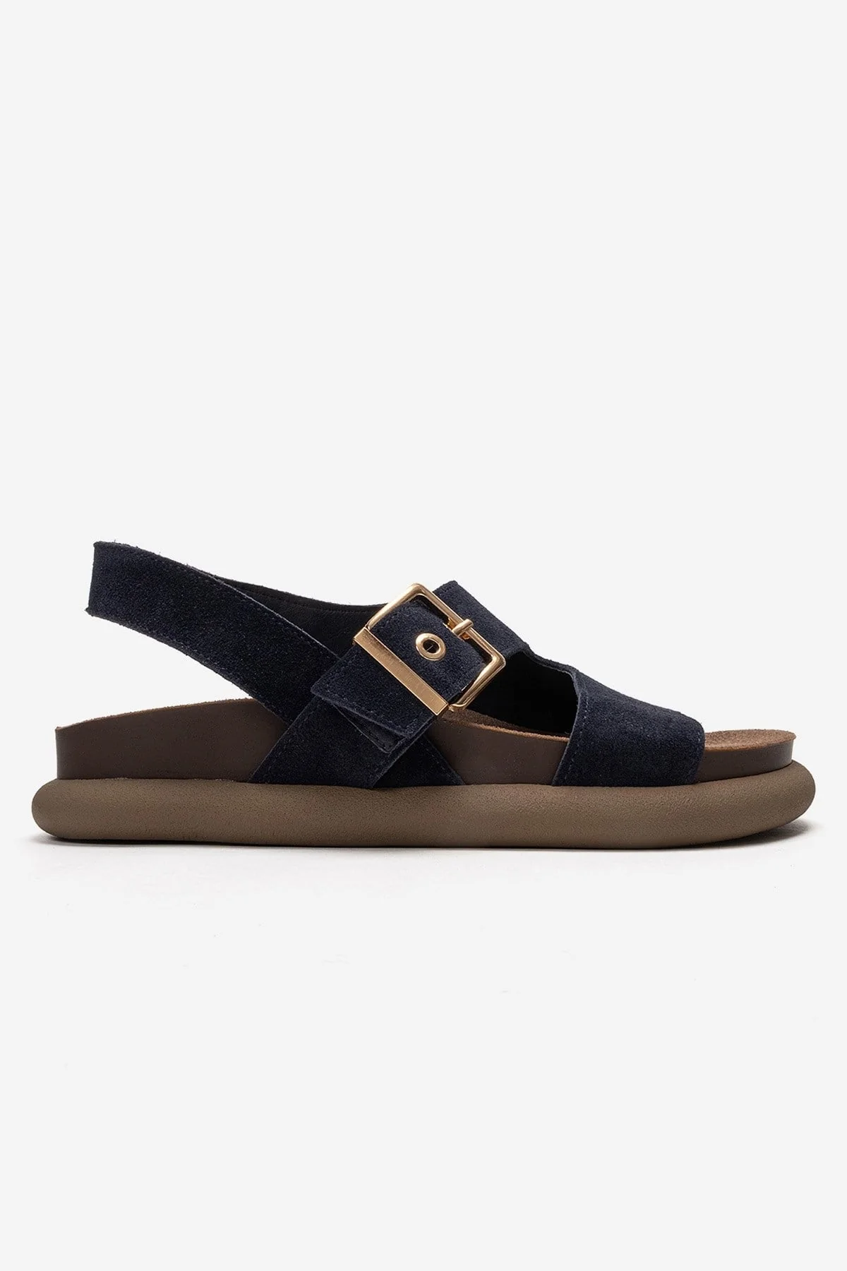 Jalven - Navy Genuine Suede Leather Sandal (Women) - Image 4