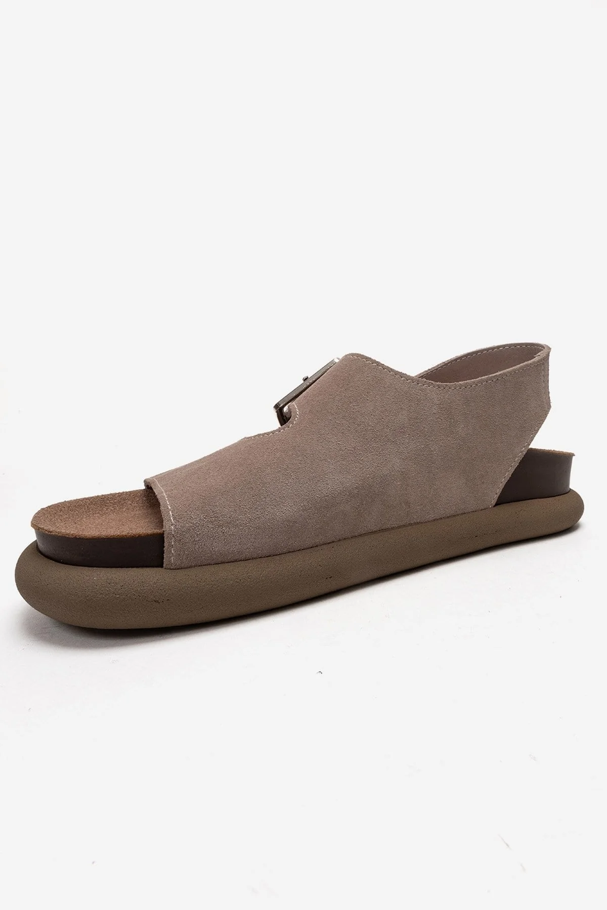 JALVEN - Taupe Genuine Leather Sandal (Women) - Image 6