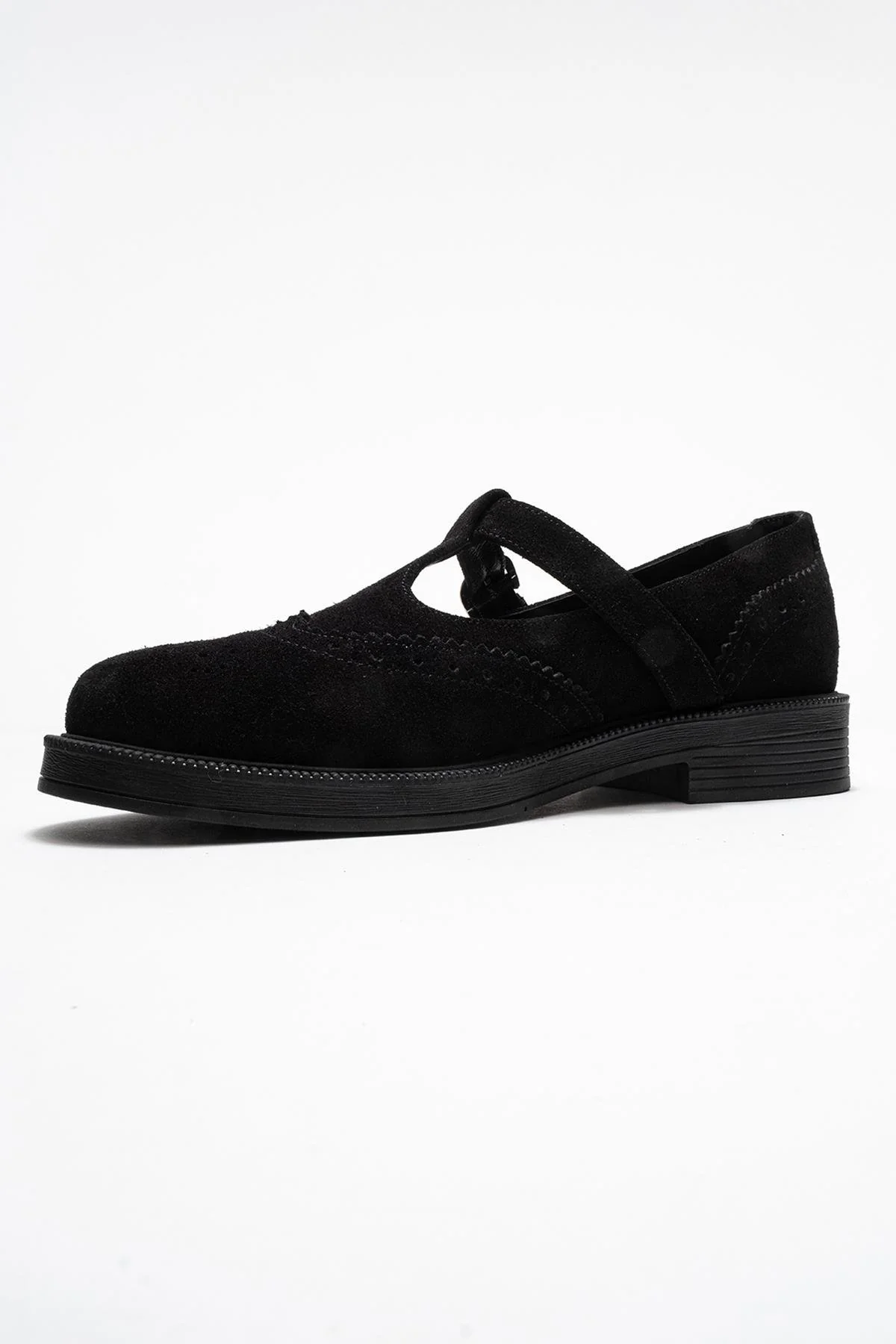 Janney - Black Genuine Leather Strap Loafer (Women) - Image 4