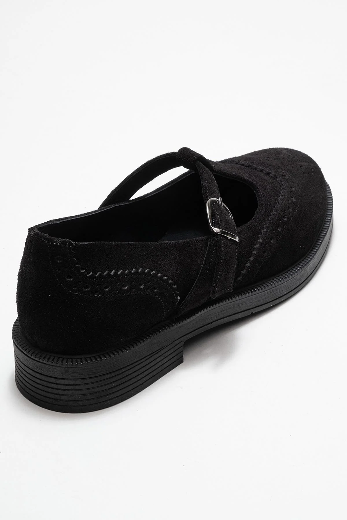Janney - Black Genuine Leather Strap Loafer (Women) - Image 5