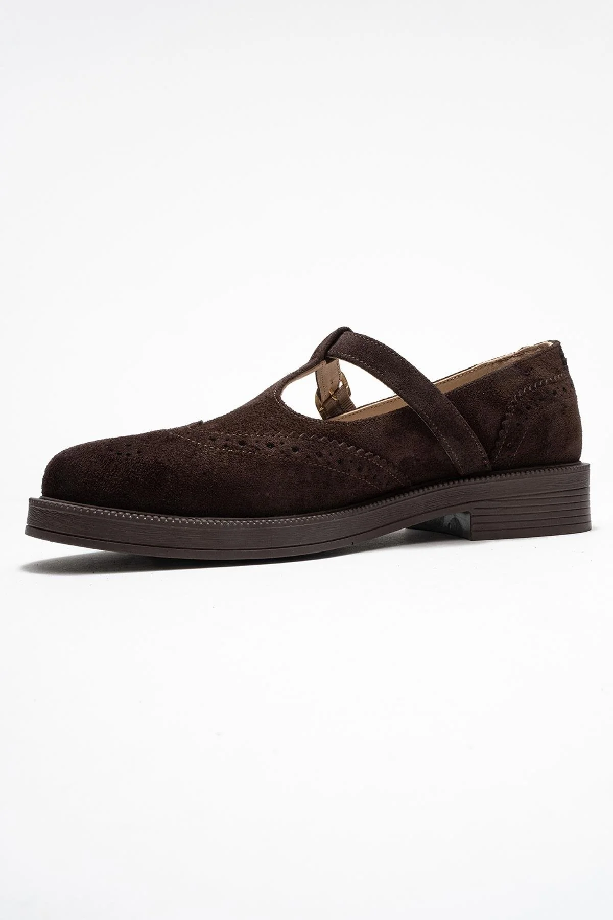 Janney - Brown Suede Genuine Leather Strap Loafer (Women) - Image 4