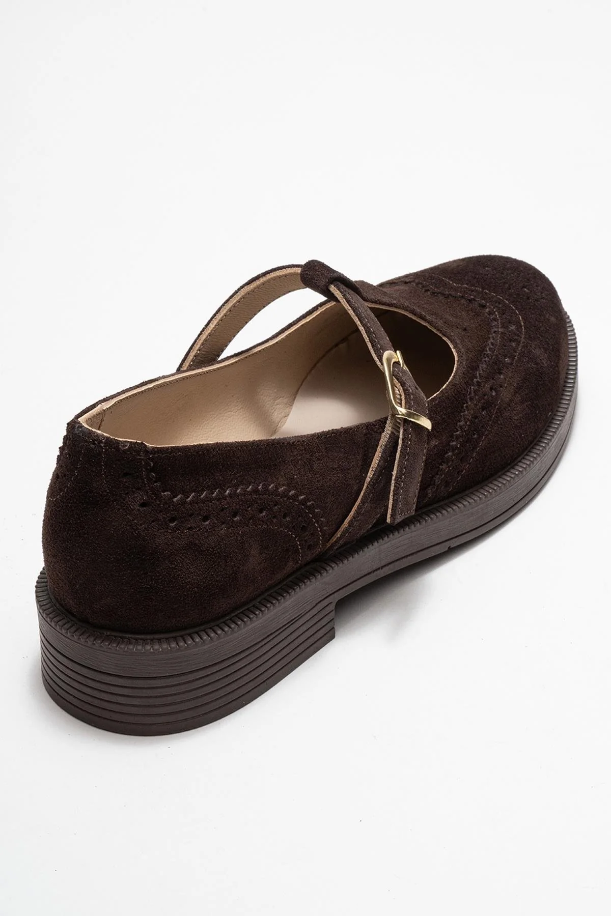 Janney - Brown Suede Genuine Leather Strap Loafer (Women) - Image 5