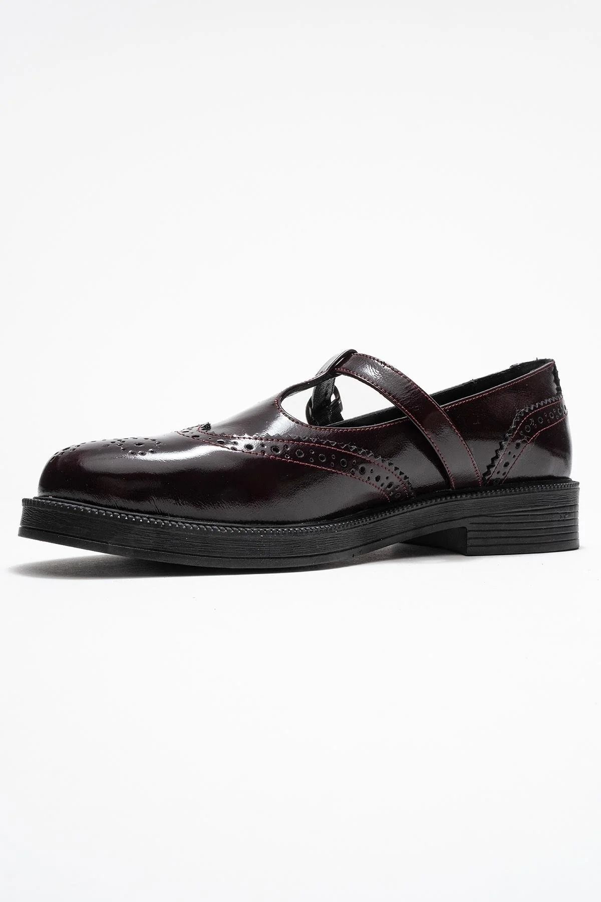 Janney - Burgundy Patent Genuine Leather Loafer (Women) - Image 4