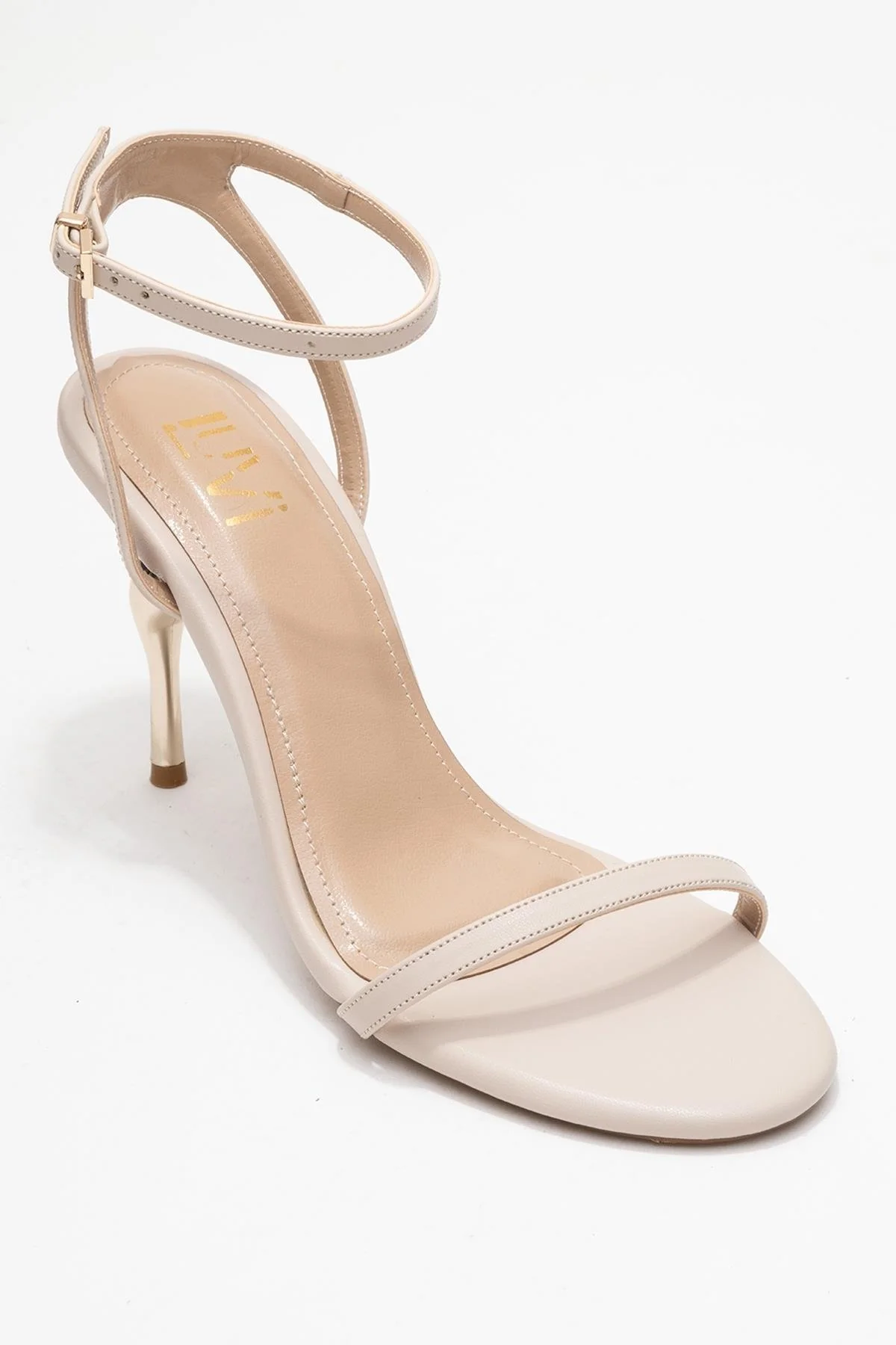 Jasmin - Beige Single-Band Stiletto Heel Shoe (Women) - Image 3