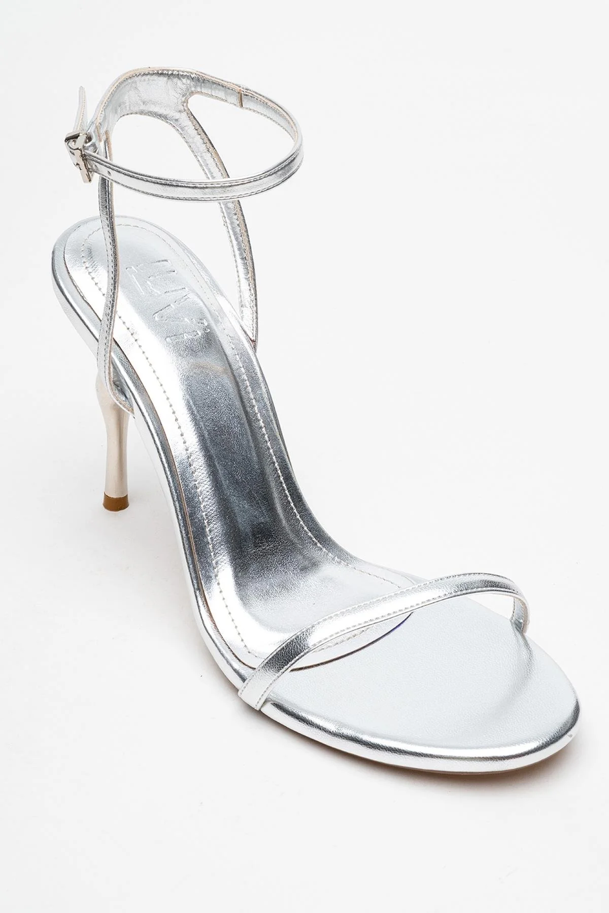 Jasmin - Silver Single-Strap Heeled Shoe (Women) - Image 3