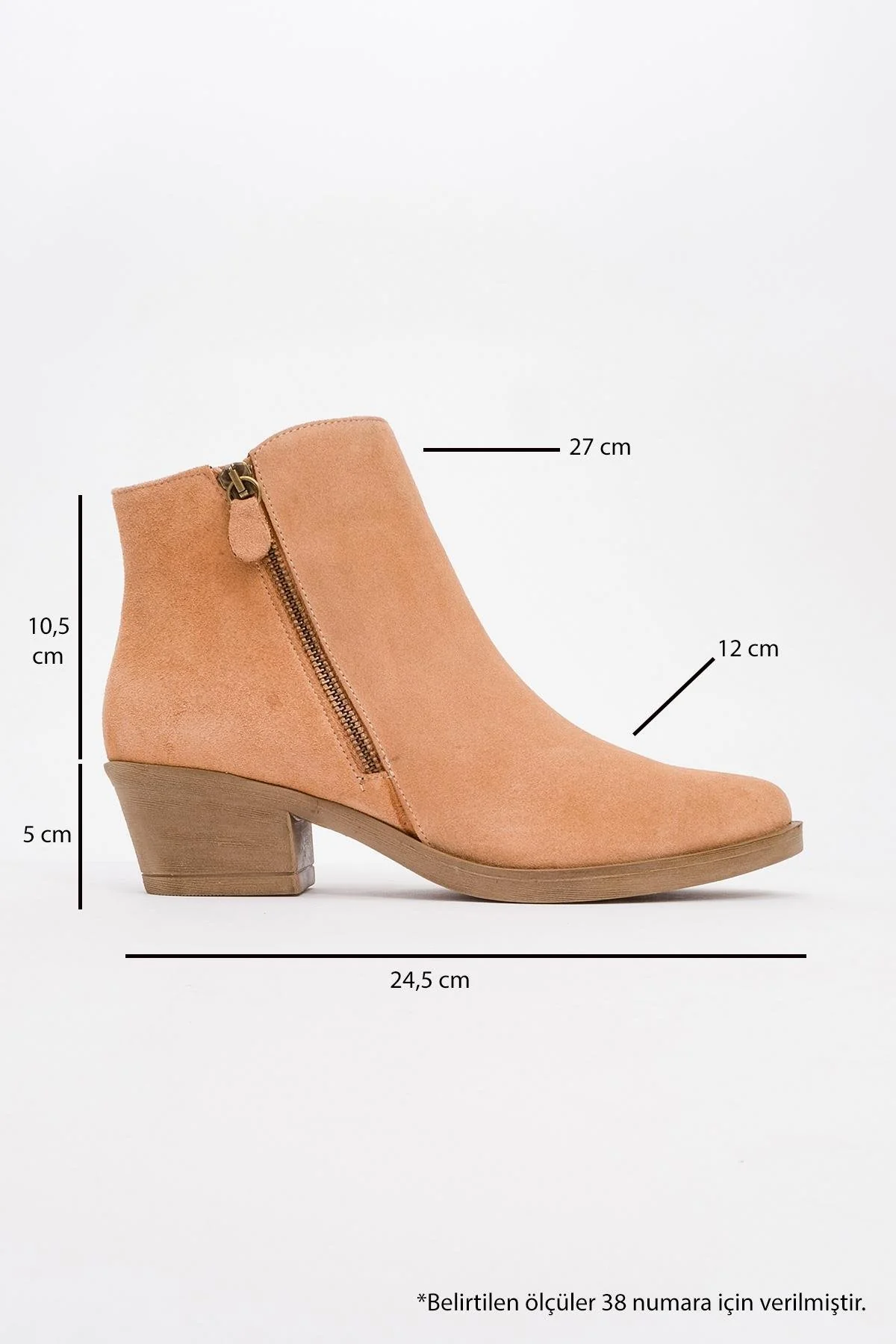 JAYER Dark Beige Leather Double-Zip Block Heel Boot (Women) - Image 4