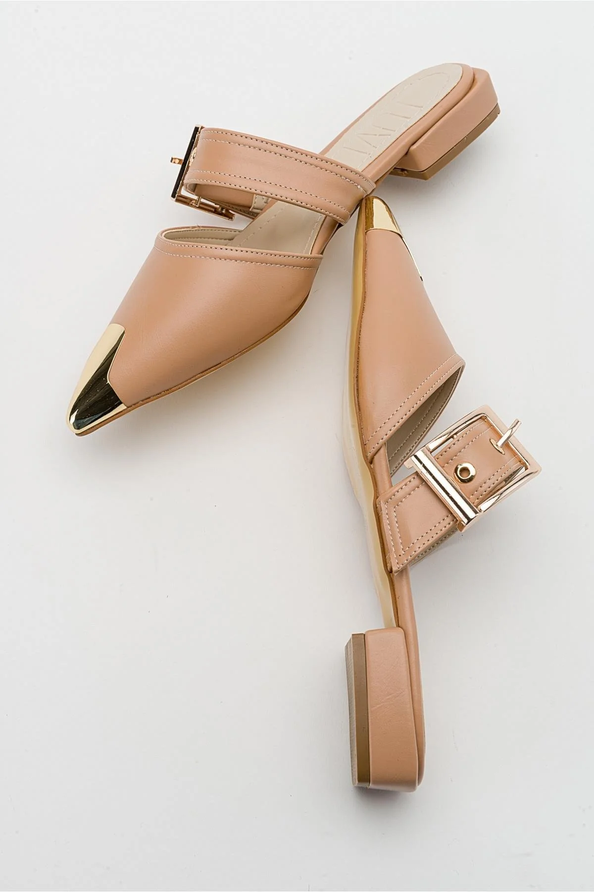 Jenni - Beige Buckle Slide (Women) - Image 4