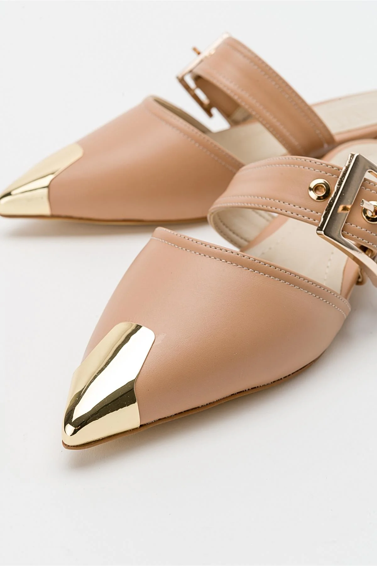 Jenni - Beige Buckle Slide (Women) - Image 5
