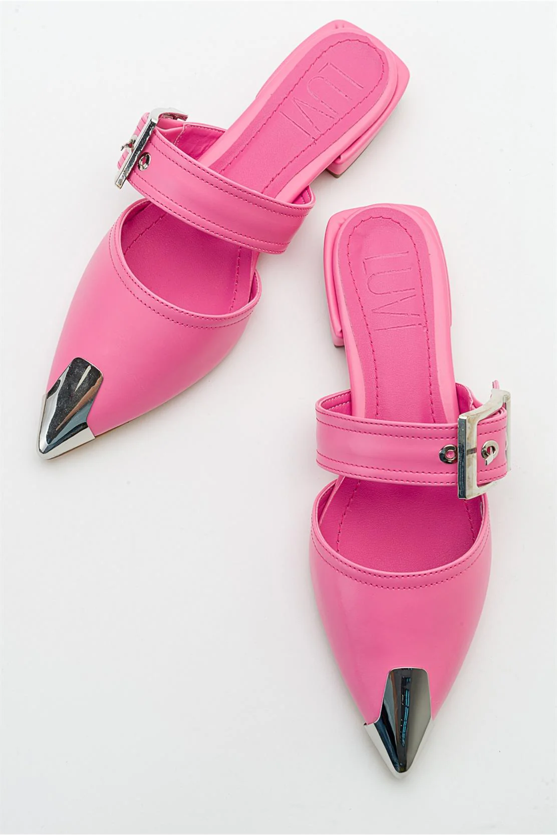 Jenni - Pink Buckle Slide (Women) - Image 2