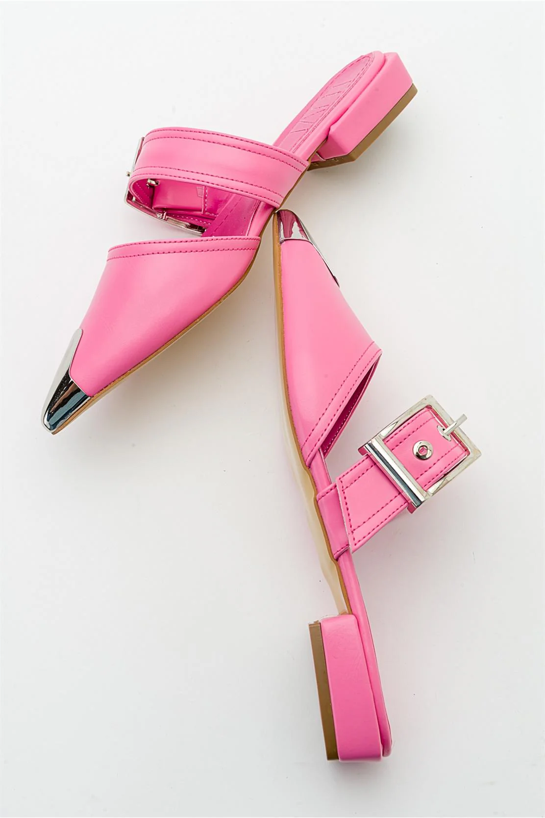 Jenni - Pink Buckle Slide (Women) - Image 3