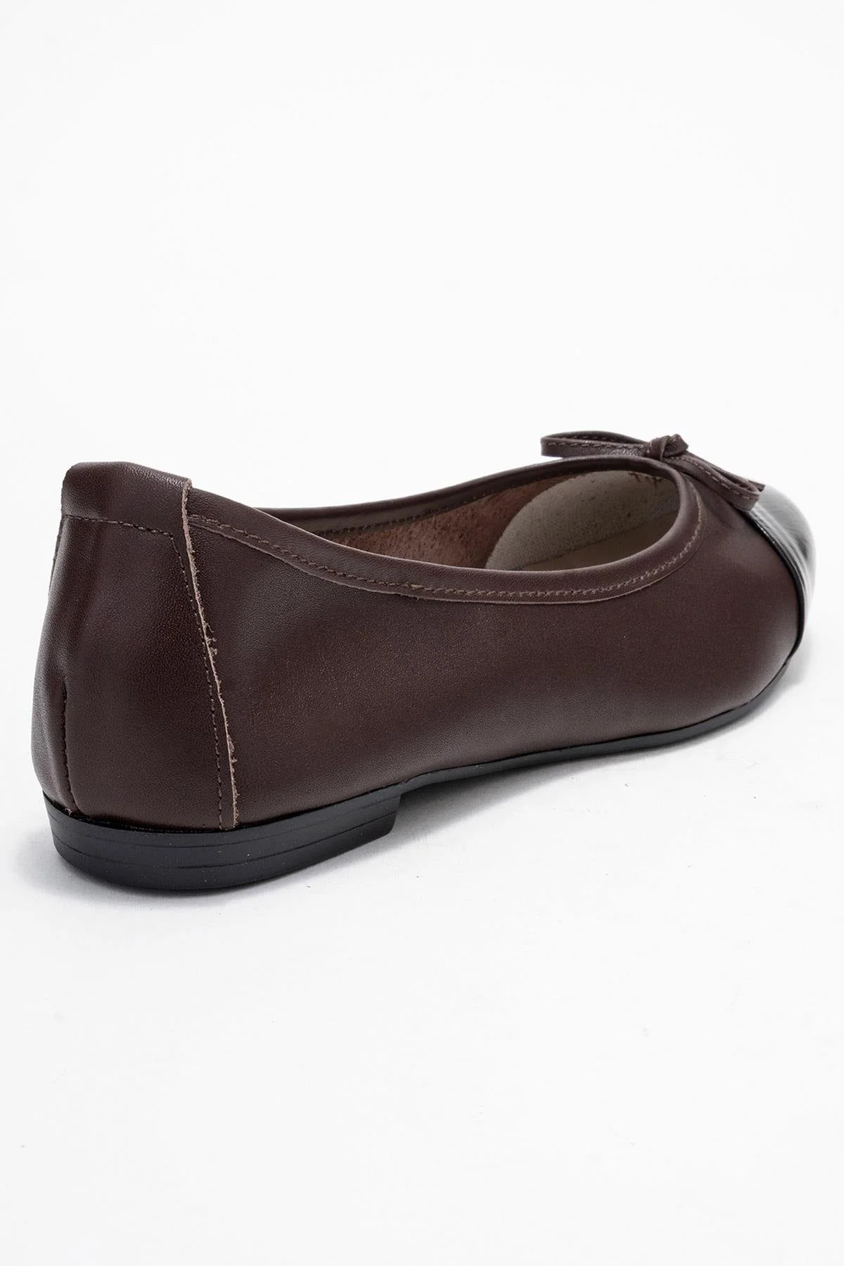 Jens - Black Genuine Leather Bow Ballet Flat (Women) - Image 5