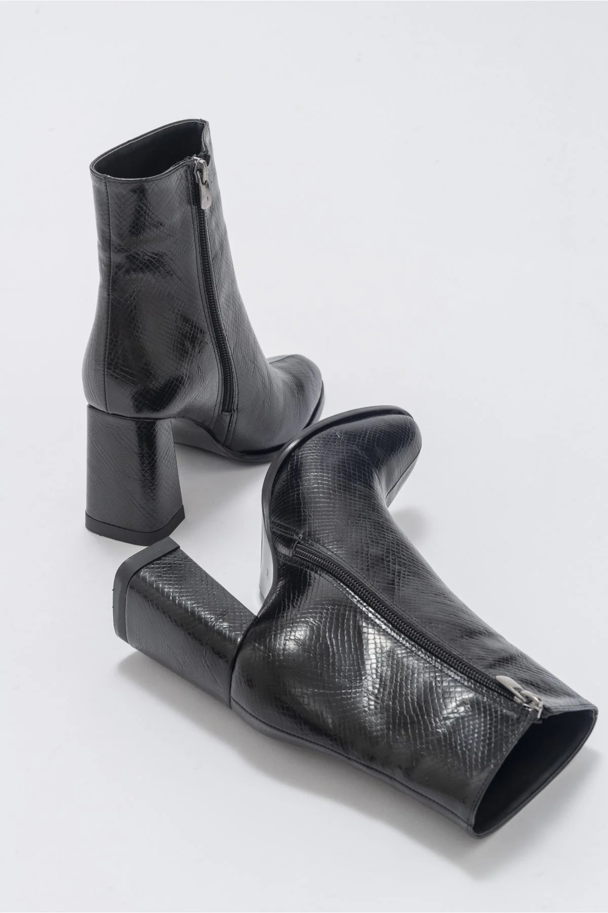 Jewel Black Pattern High Heel Boot (Women) - Image 3