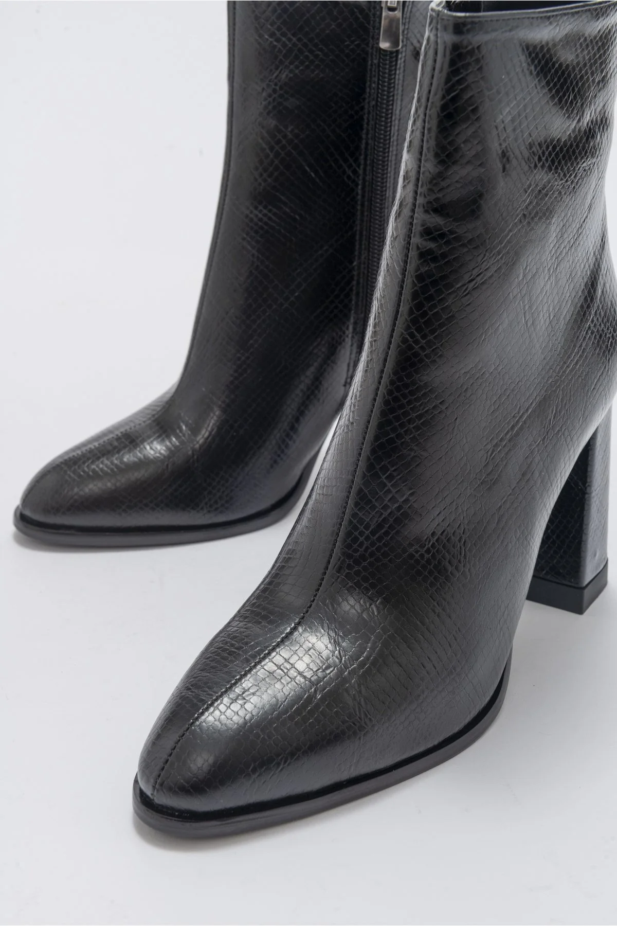 Jewel Black Pattern High Heel Boot (Women) - Image 4