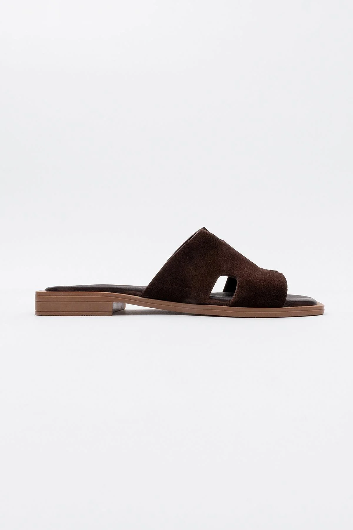 Jez - Brown Suede Leather Slide Sandal (Women) - Image 5