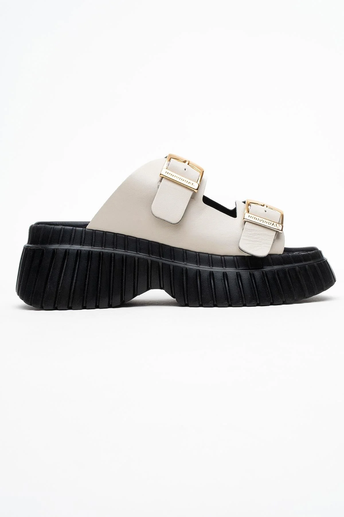 Joanes - Ecru Genuine Leather Double-Strap Wedge Sandal (Women) - Image 6