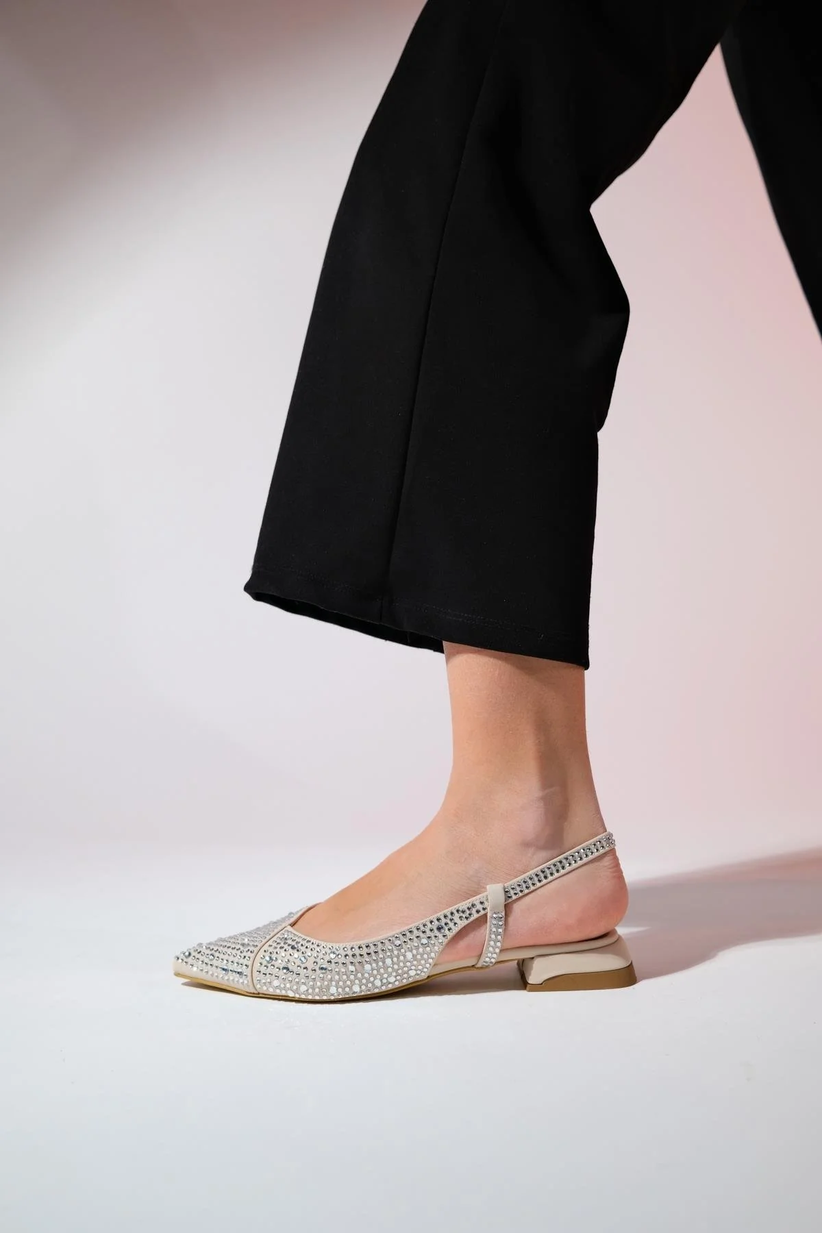 Joker - Beige Pointed-Toe Sandal (Women) - Image 3