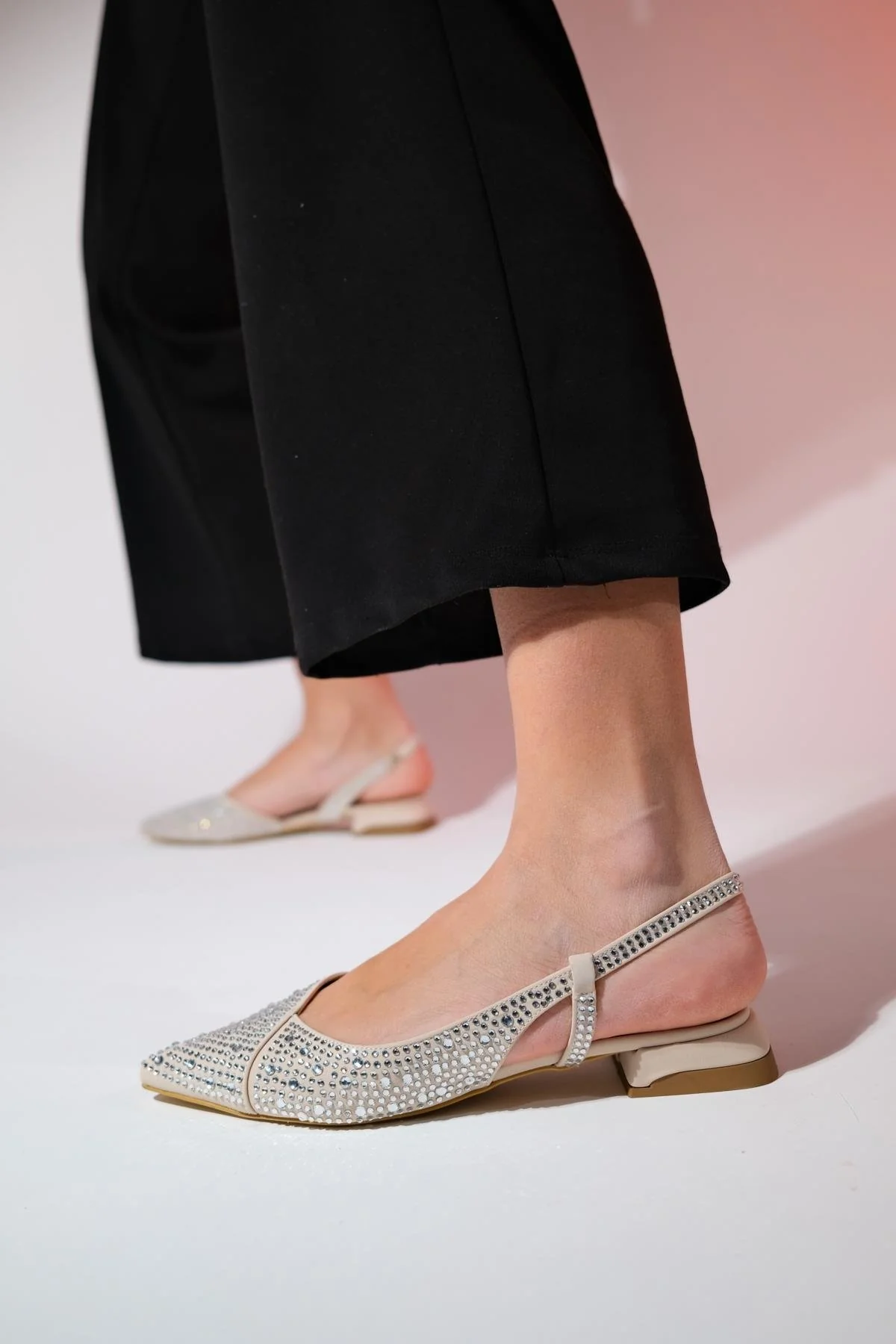 Joker - Beige Pointed-Toe Sandal (Women) - Image 4
