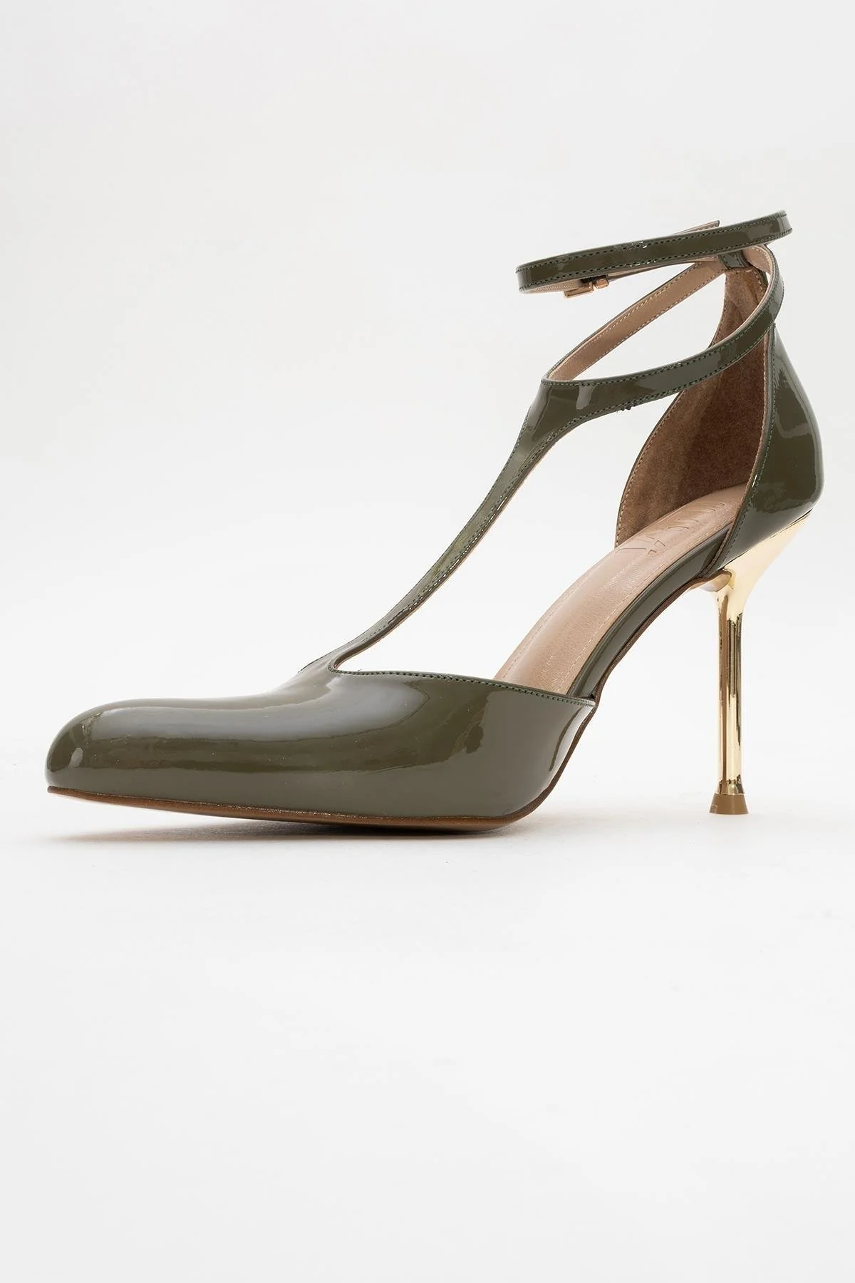 Jon - Khaki Patent Stiletto Pump (Women) - Image 4