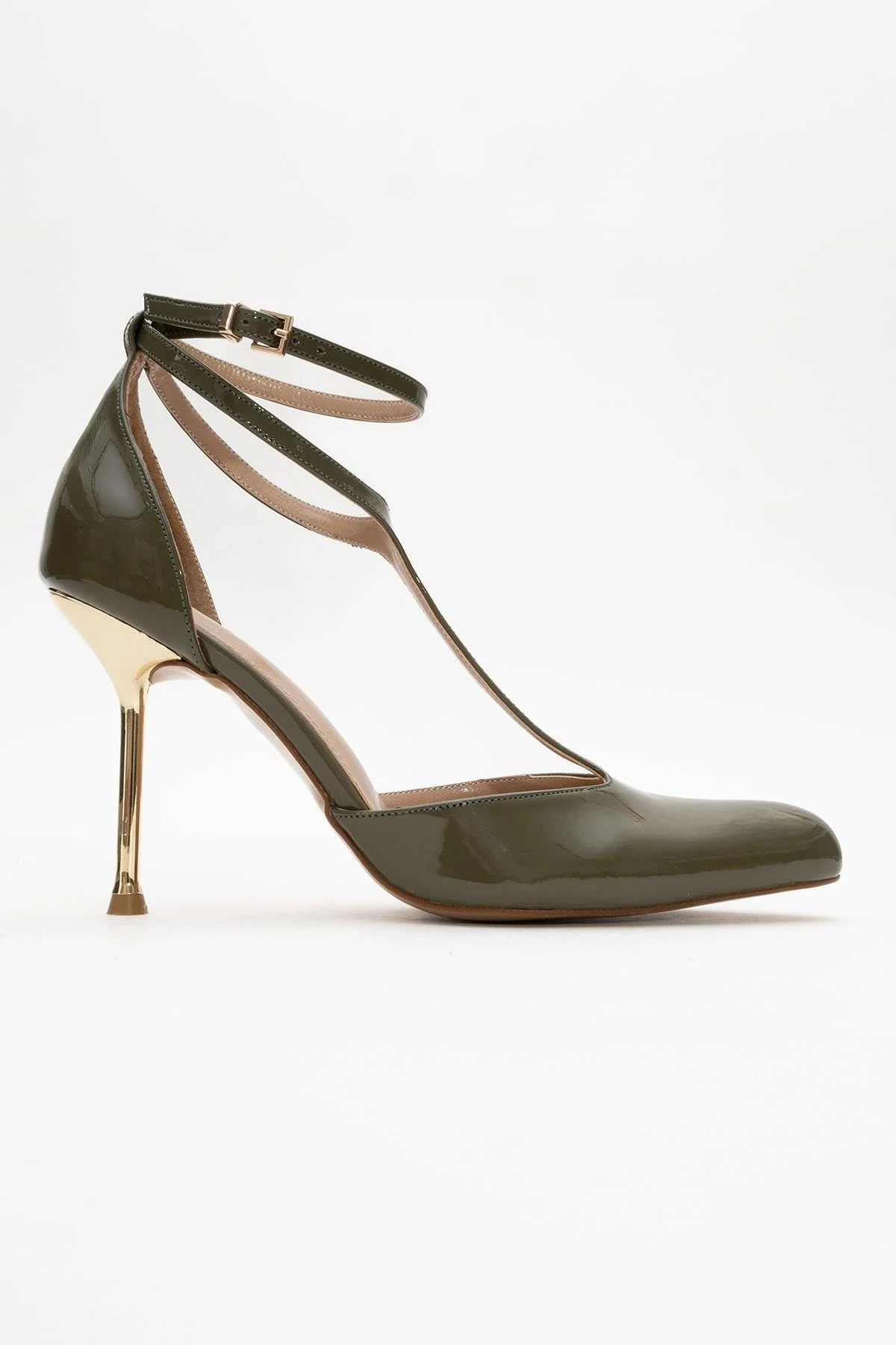 Jon - Khaki Patent Stiletto Pump (Women) - Image 6