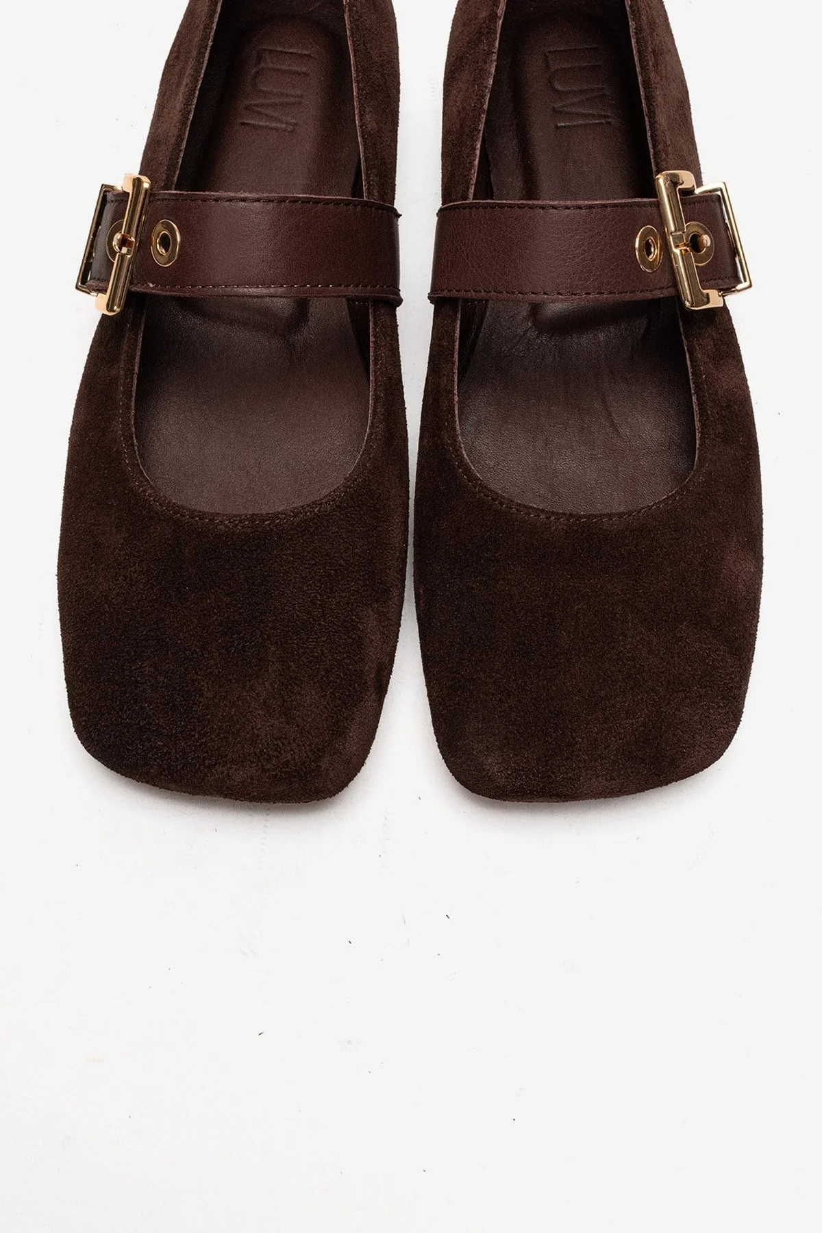 Jonas - Brown Suede Genuine Leather Ballet Flat (Women) - Image 2