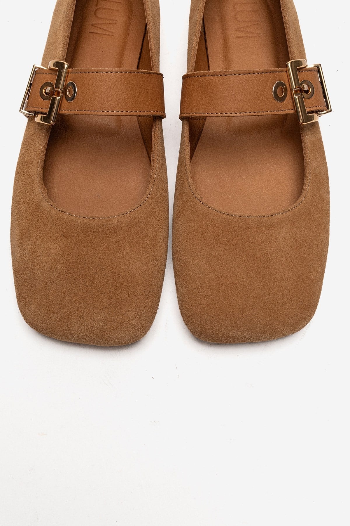 Jonas - Tan Suede Genuine Leather Ballet Flat (Women) - Image 2