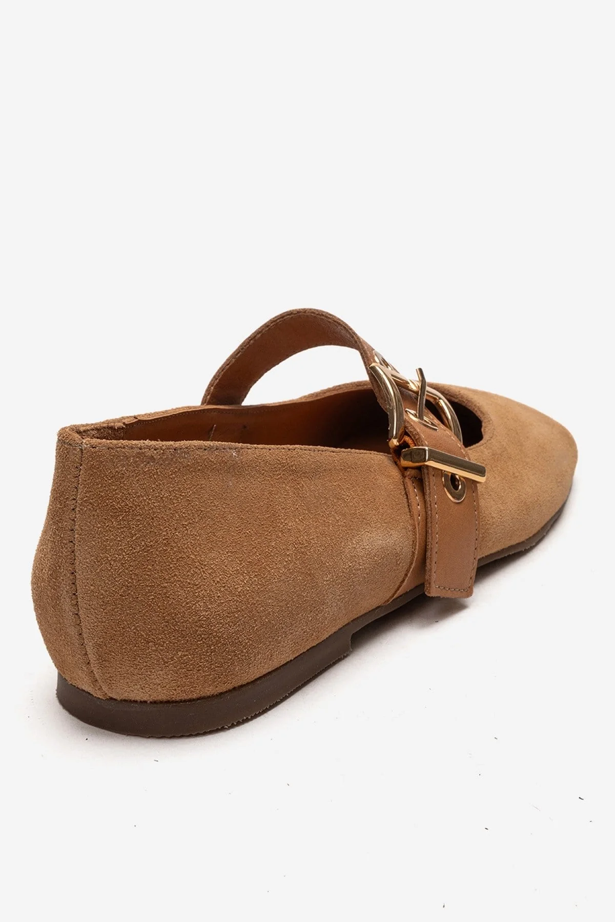Jonas - Tan Suede Genuine Leather Ballet Flat (Women) - Image 5