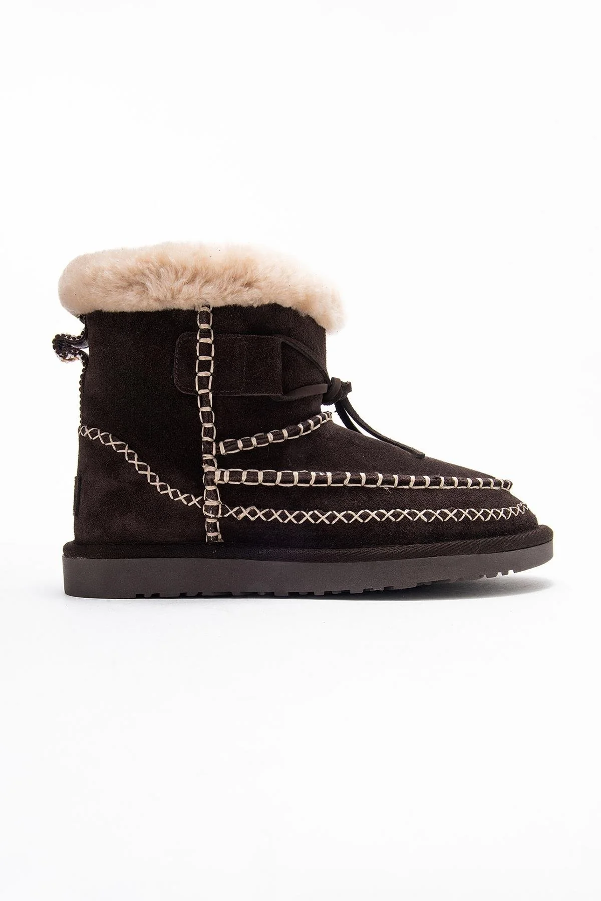 Jorel - Brown Genuine Leather Fur-Lined Ankle Boot (Women) - Image 6
