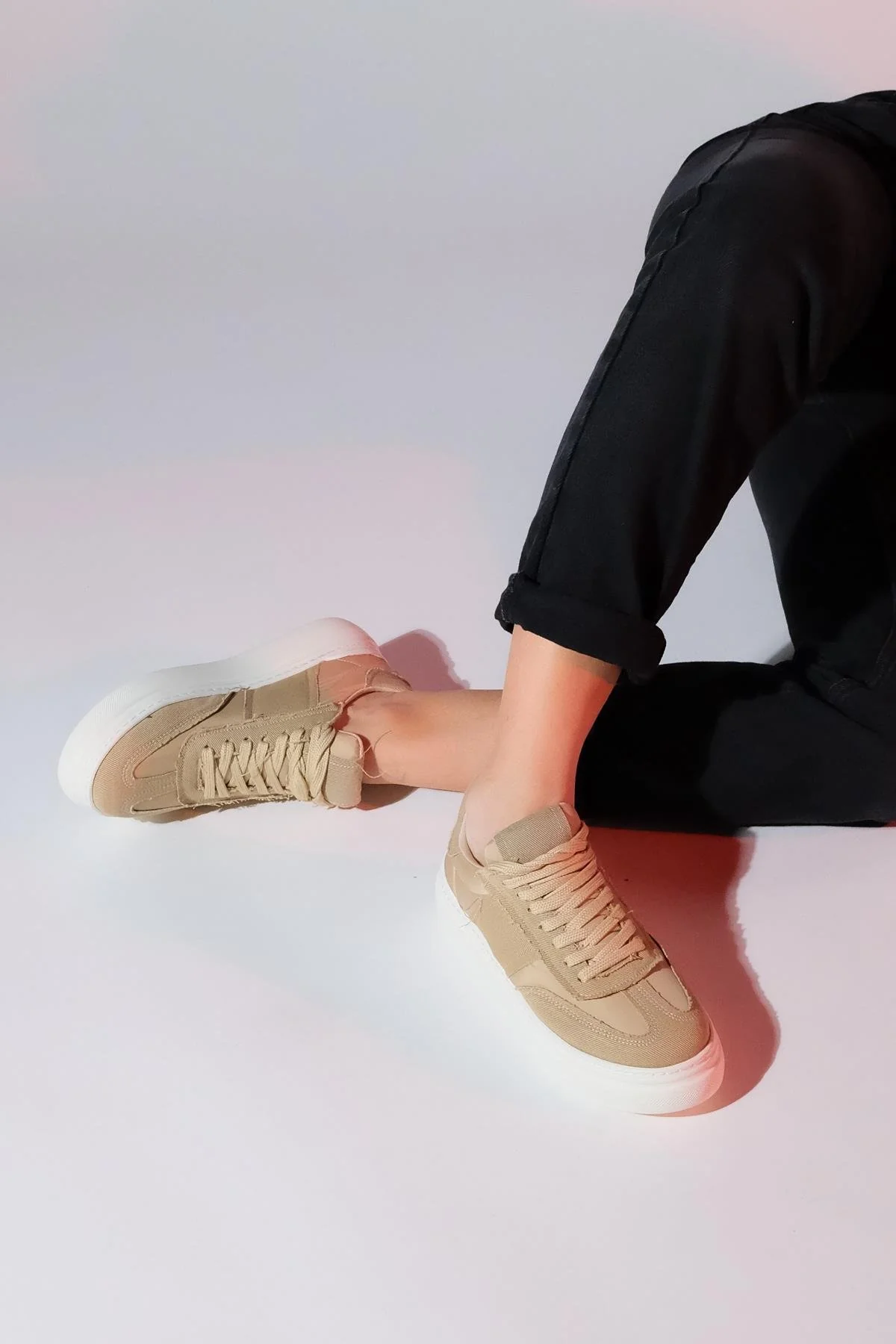 Jose - Beige Denim Sport Sneaker (Women) - Image 4