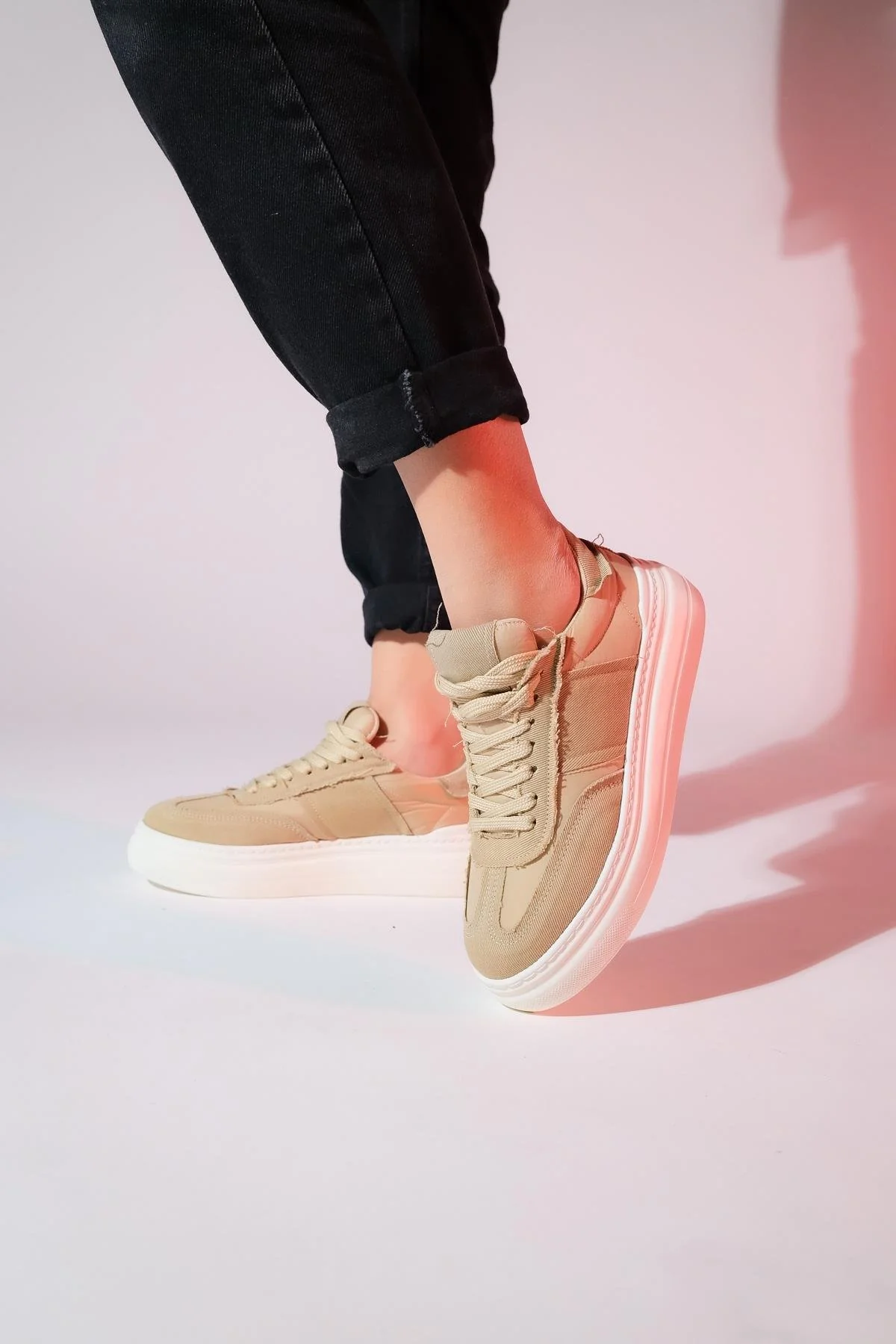 Jose - Beige Denim Sport Sneaker (Women) - Image 5