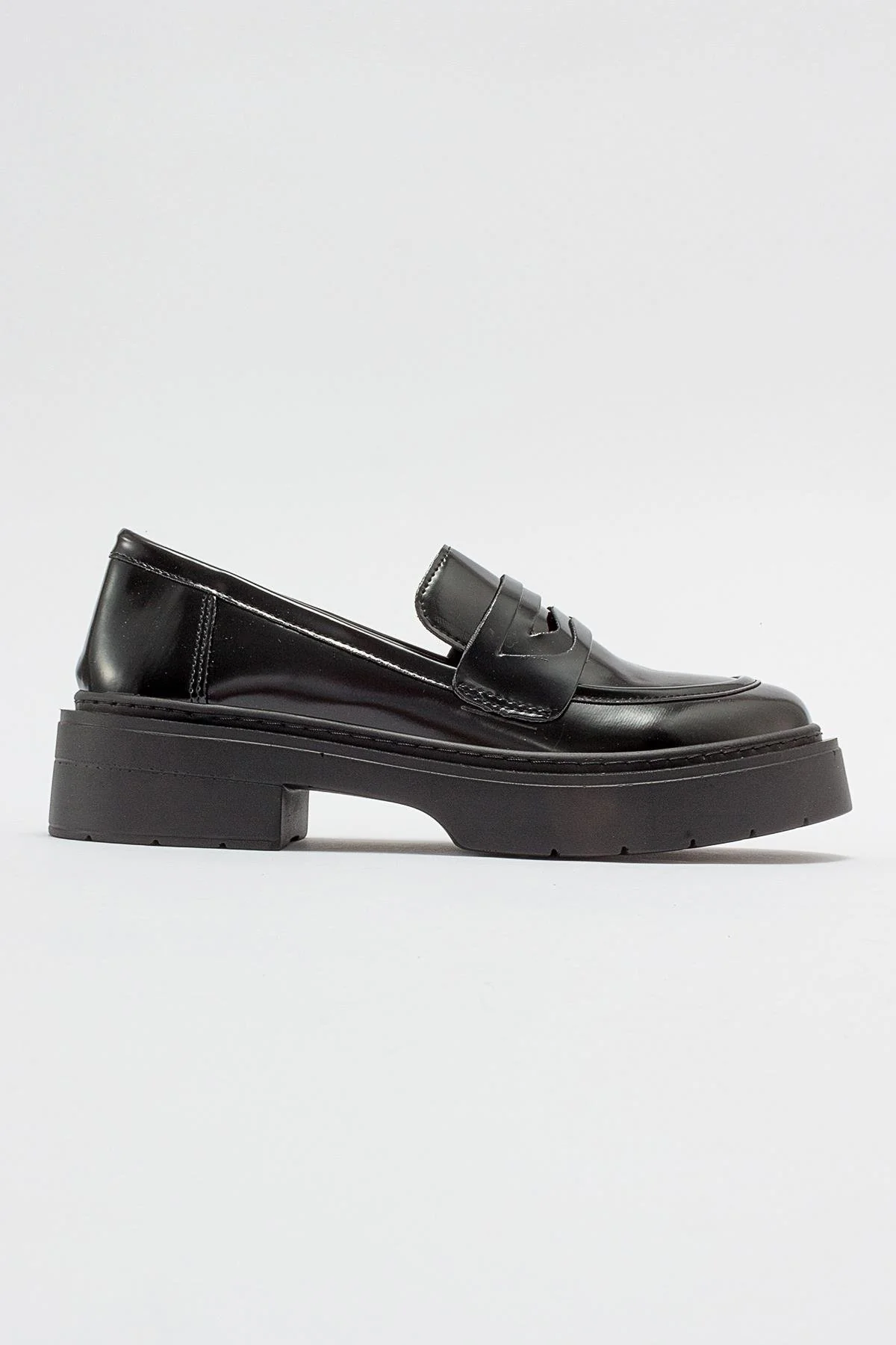 Josie - Black Patent Platform Loafers - Image 6
