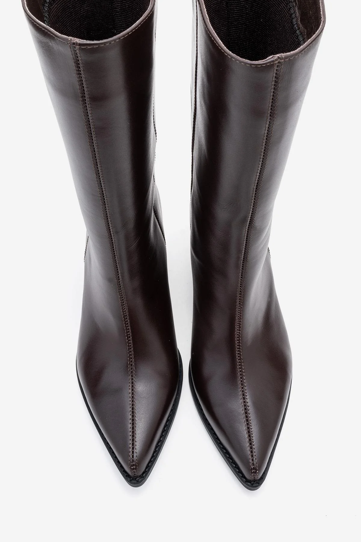 Juana - Brown Genuine Leather Pointed Toe Boot (Women) - Image 2