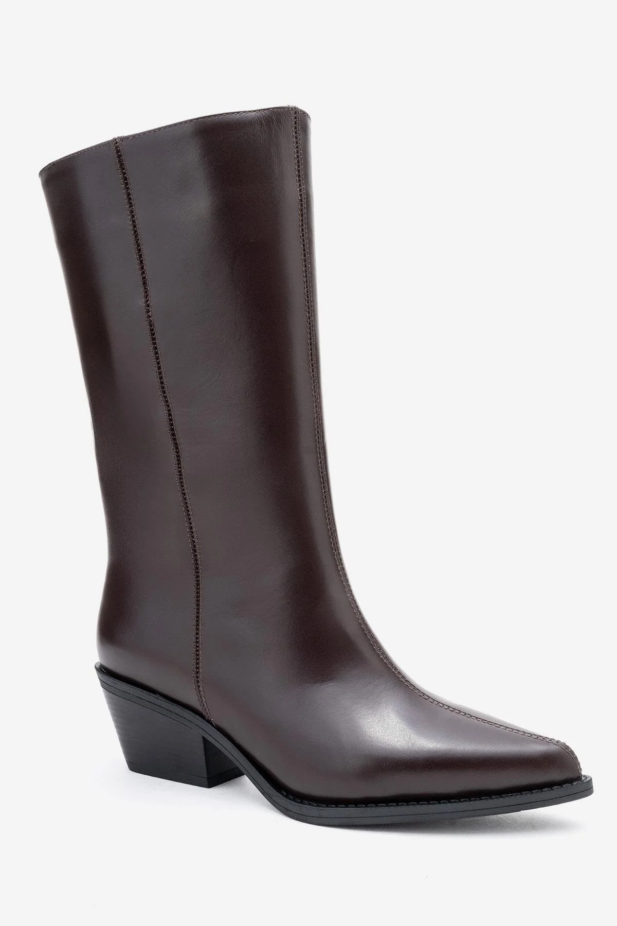 Juana - Brown Genuine Leather Pointed Toe Boot (Women) - Image 3