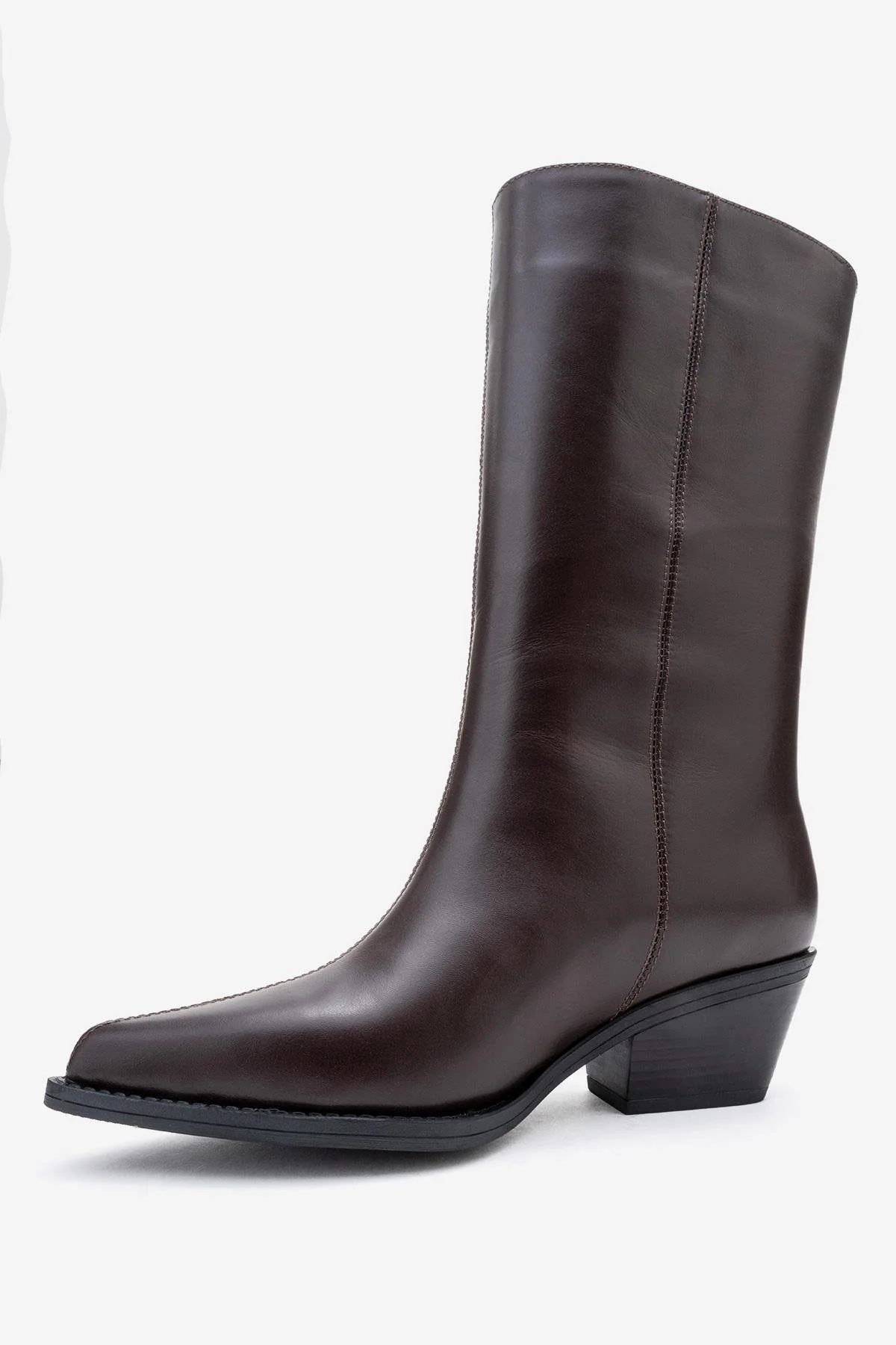 Juana - Brown Genuine Leather Pointed Toe Boot (Women) - Image 4