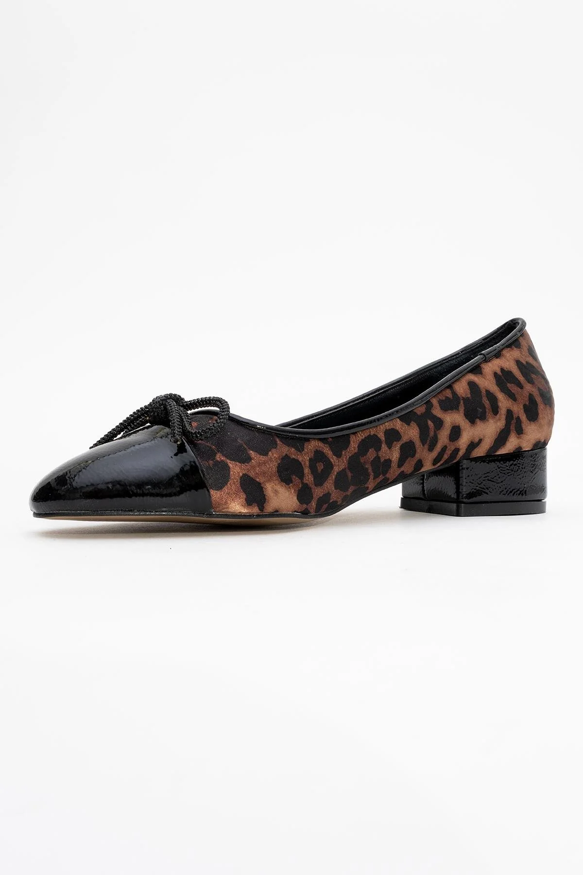 Julien - Black-Yellow Patterned Heeled Ballet Flat (Women) - Image 4