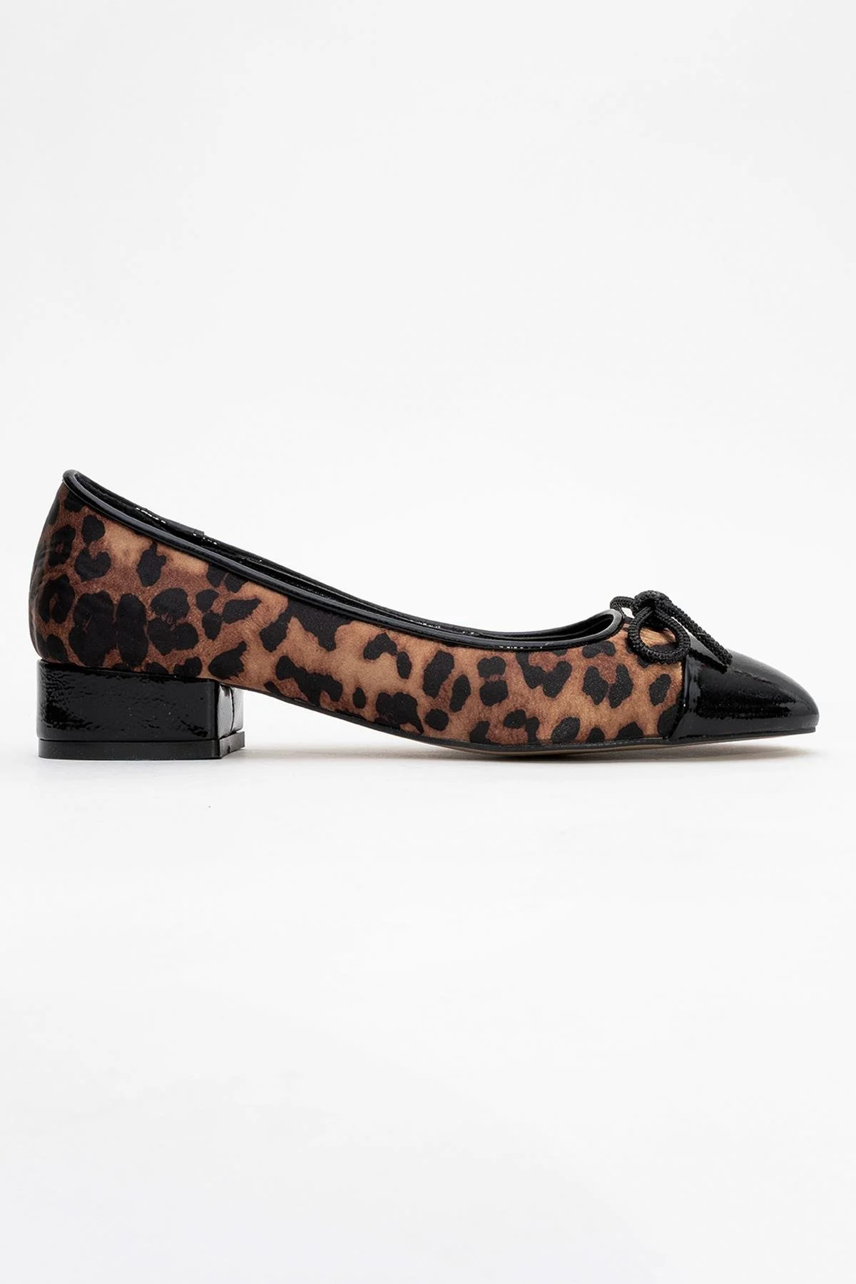 Julien - Black-Yellow Patterned Heeled Ballet Flat (Women) - Image 6