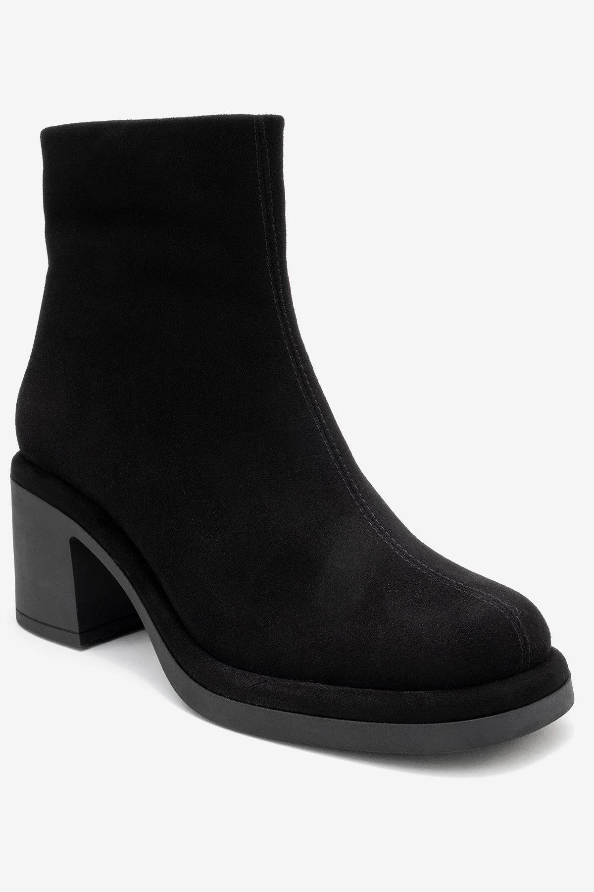 Junae - Black Genuine Leather Block Heel Boot (Women) - Image 3