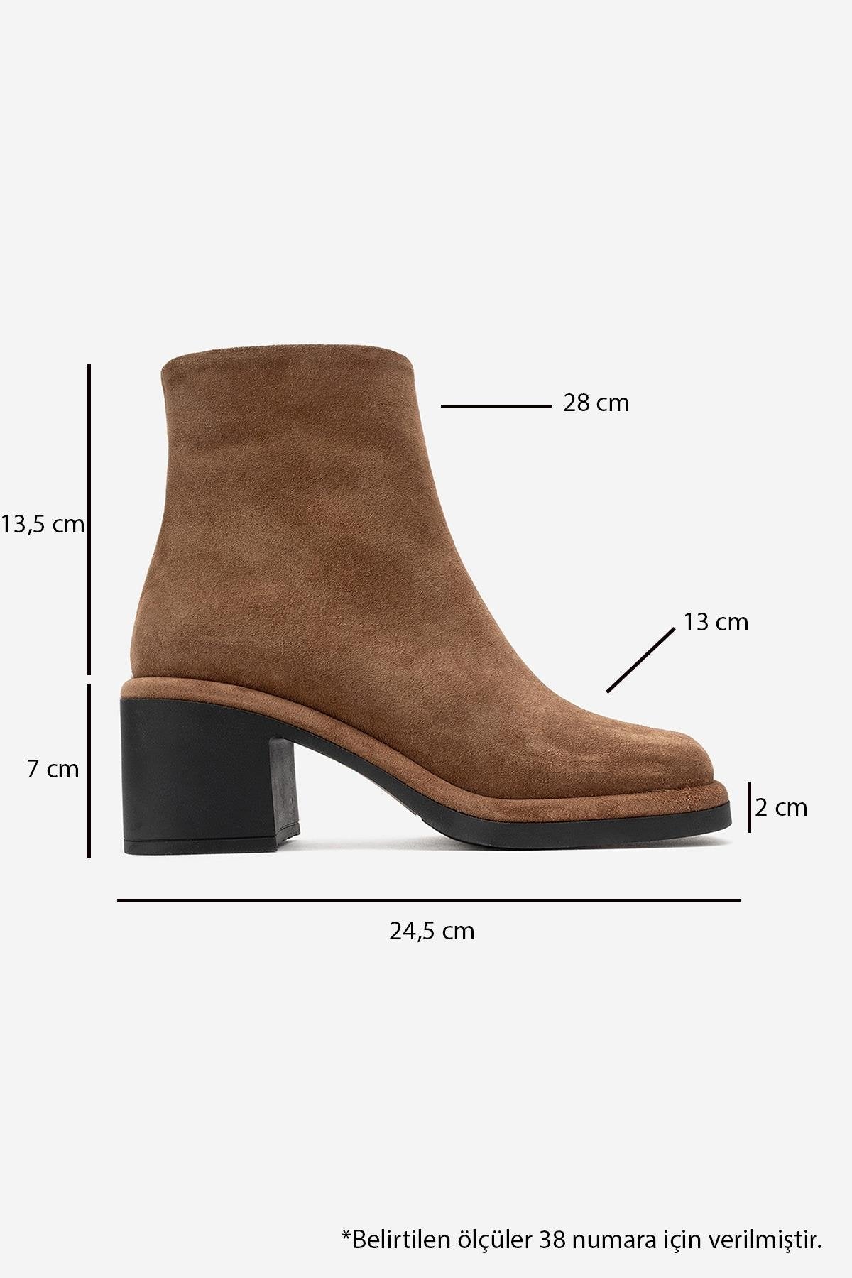 Junae - Cognac Genuine Leather Block Heel Boot (Women) - Image 6