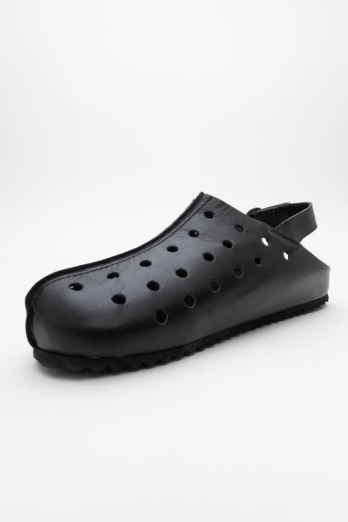 Justa - Black Leather Clogs (Women) - Image 3