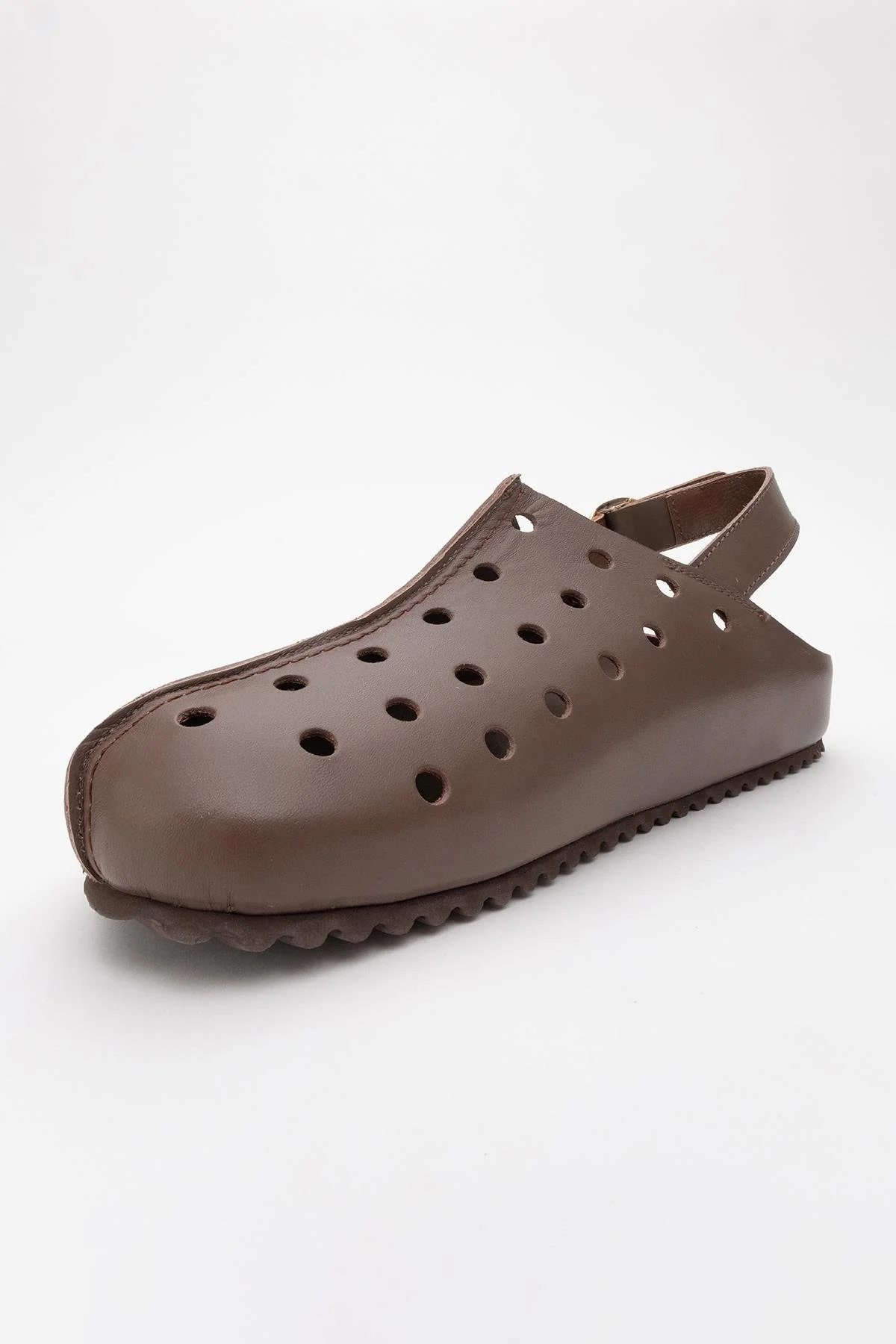 Justa - Brown Leather Clogs (Women) - Image 4