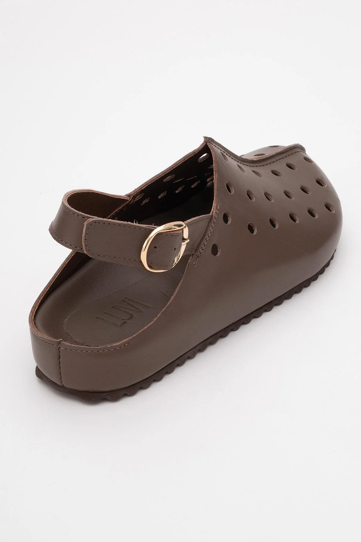 Justa - Brown Leather Clogs (Women) - Image 5