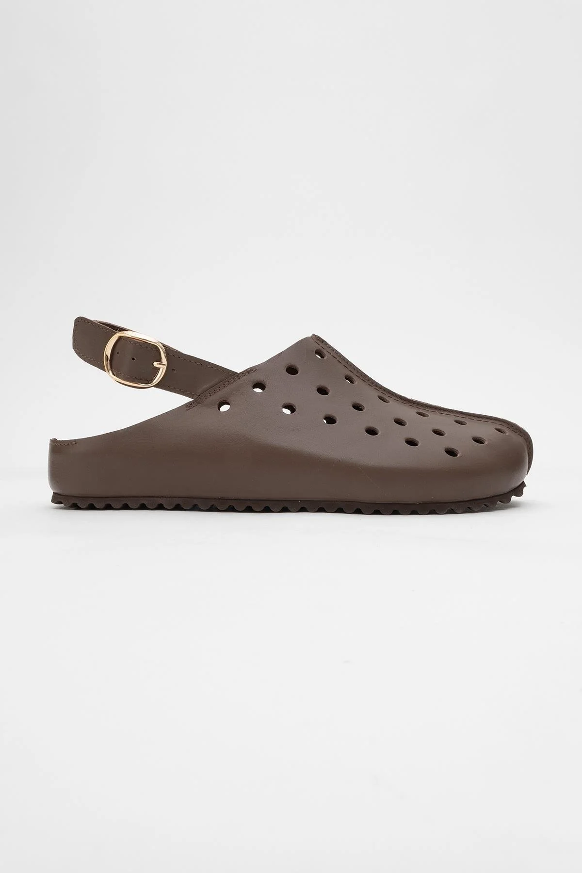 Justa - Brown Leather Clogs (Women) - Image 6