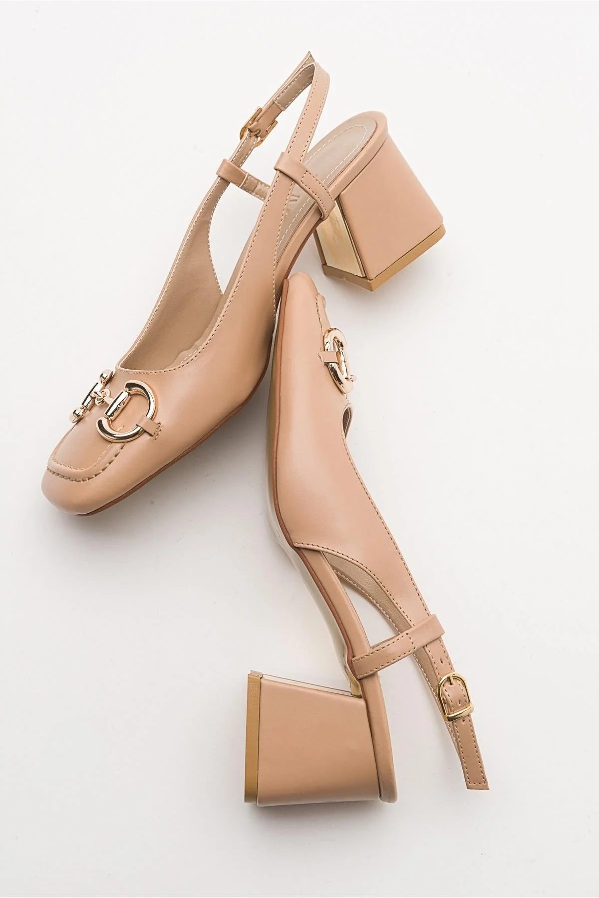 Karol - Beige Heeled Shoe (Women) - Image 4